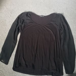 Kim & Cami Mesh sleeve Top